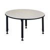 Kee Tables > Height Adjustable > Round Classroom Tables, 48 X 48 X 23-34, Wood|Metal Top, Maple TB48RNDPLAPBK